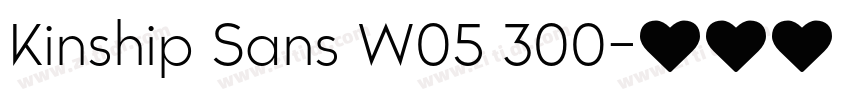 Kinship Sans W05 300字体转换 Kinship Sans W05 300字体转换